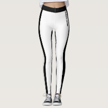 Custom Classic White & Black Stripes Leggings
