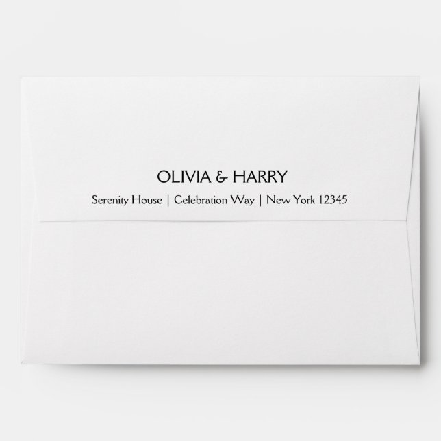 Custom Classic White Envelope (Back (Top Flap))