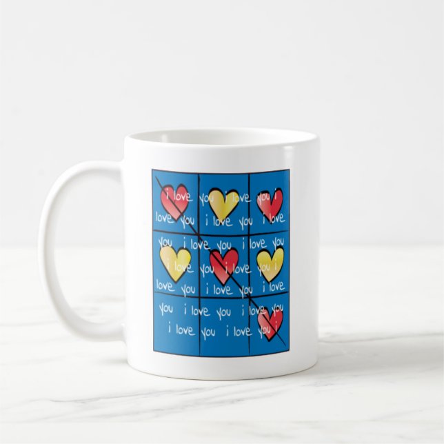 Custom, Classic, White Mug "I Love You" (Left)