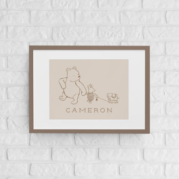 Custom Classic Winnie The Pooh And Piglet Poster by winniethepooh at Zazzle