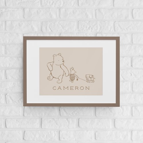 Custom Classic Winnie the Pooh and Piglet Poster