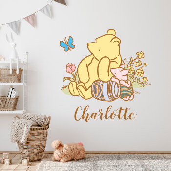 Custom Classic Winnie The Pooh & Piglet Wall Decal by winniethepooh at Zazzle
