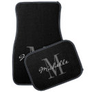 Custom classy black and white monogram car mat set Custom classy black and white monogram car mat set