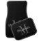 Custom classy black and white monogram car mat set