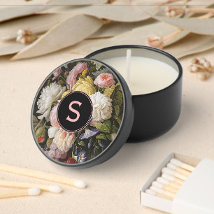 Custom Classy Chic Flowers Fine Art Painting Mini Candle Favors