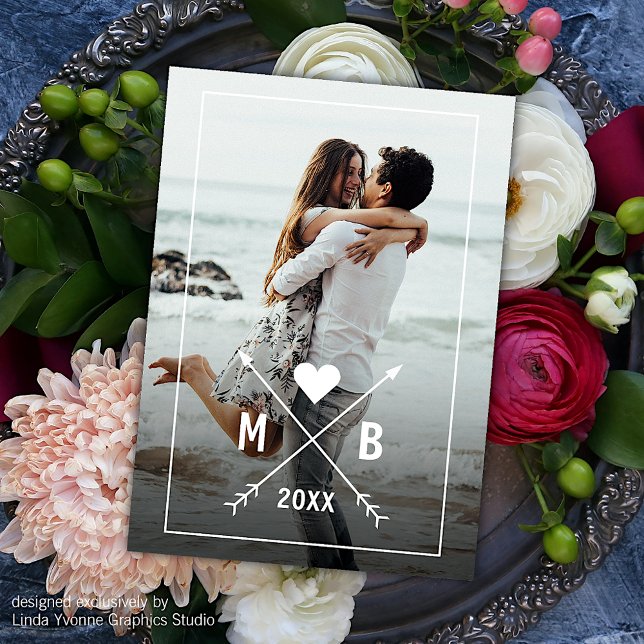 Custom Classy Trendy I Love You Heart Arrows 2025 Card (Creator Uploaded)