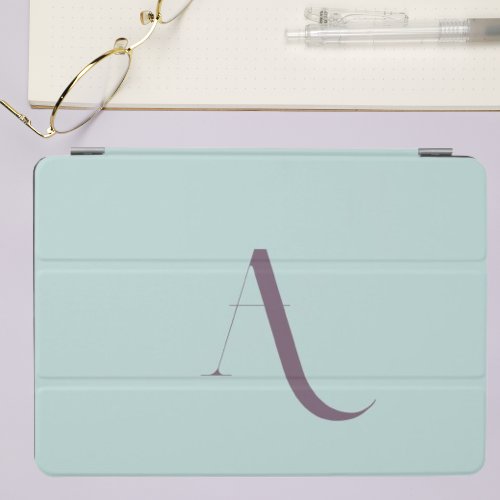 Custom Clean Initial Name Typography Blue  Purple iPad Air Cover