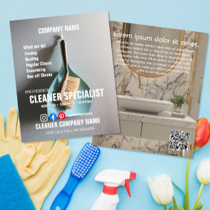custom Cleaning service cleaning home helper Flyer