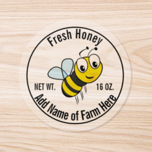Custom Clear Honey Jar Label