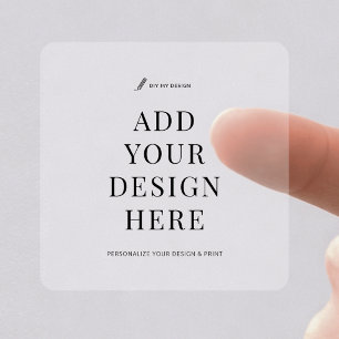 Custom Clear Sticker Printing 1.5" Square Label