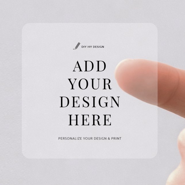 Custom Clear Sticker Printing 1.5" Square Label (Creator Uploaded)