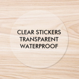 Custom Clear Stickers: Waterproof Vinyl Classic Round Sticker