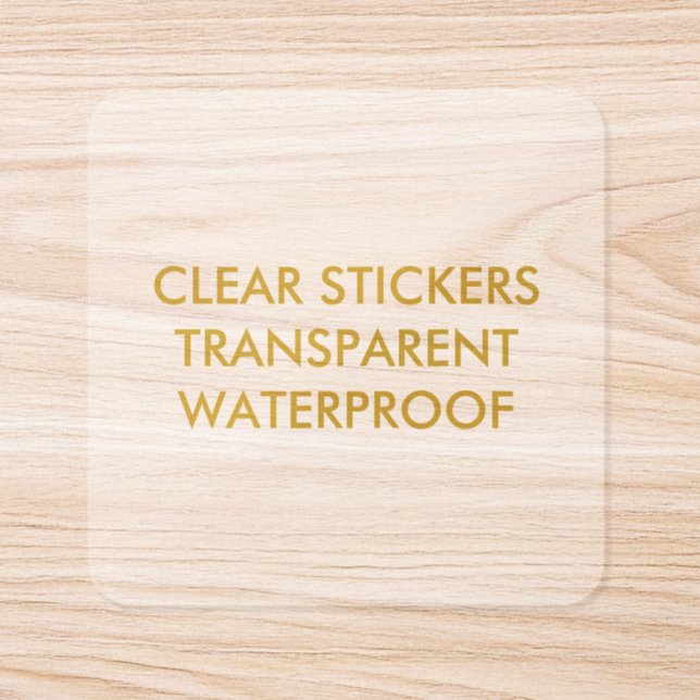 Custom Clear Stickers: Waterproof Vinyl Square Sticker (Single)
