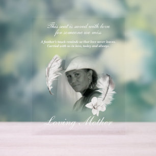 Custom Client Feathers Photo Acrylic Sign