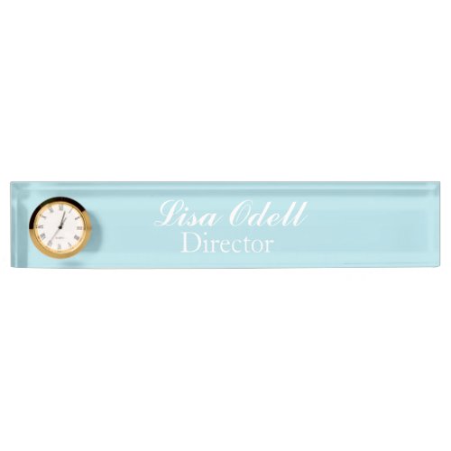 Custom Clock Desk Nameplate