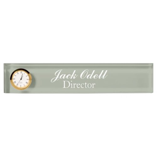 Custom Clock Desk Nameplate