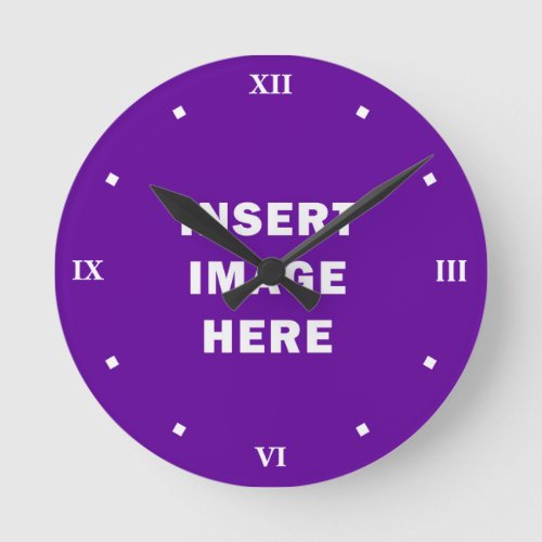 Custom Clock Template with White Roman Numerals