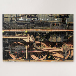 Custom, close up of steam train wheels & pistons: jigsaw puzzle