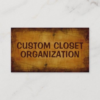 Custom Closet Organization Antique Business Card by businessCardsRUs at Zazzle