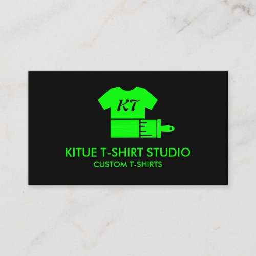 Custom Clothing Apparel Store neon green pod Business Card