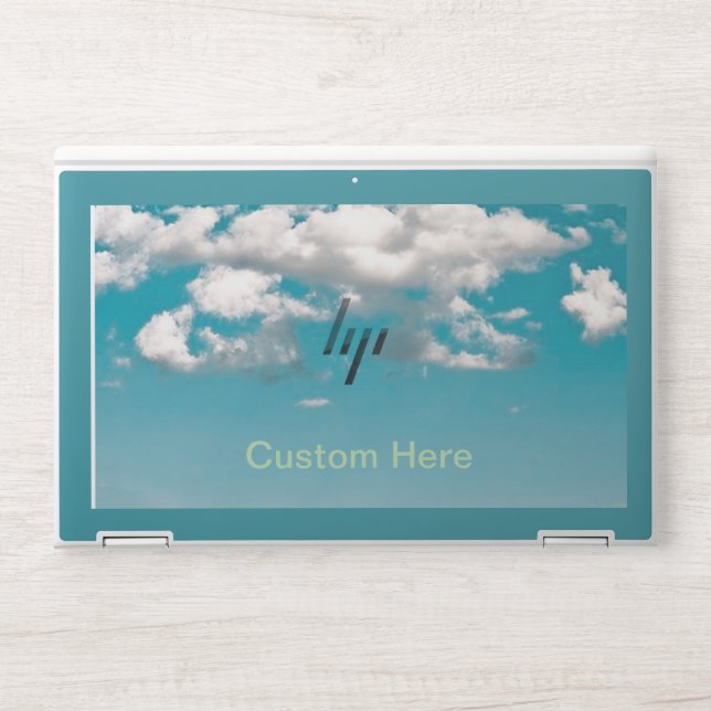 Custom cloud blue sky HP laptop skin (Front)