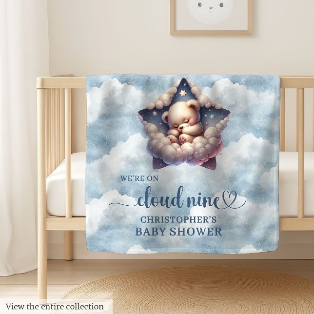 Custom Cloud Nine Baby Blanket Teddy Bear Design (Custom Cloud Nine Baby Blanket Teddy Bear Design)