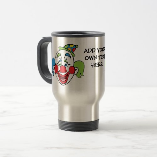 Custom Clown Text Travel Mug