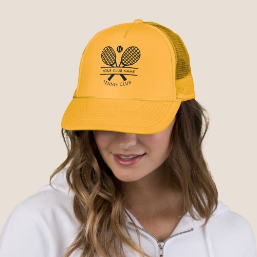 Custom Club Name Lawn Tennis Icons Sports Trucker Hat