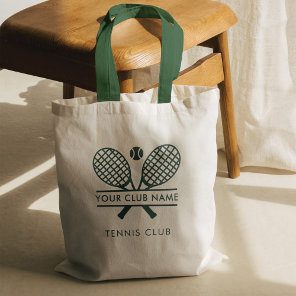 Custom Club Name Tennis Team Green Swag Tote Bag