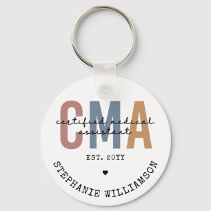 Custom CMA Certified Medical Assistant Keychain
