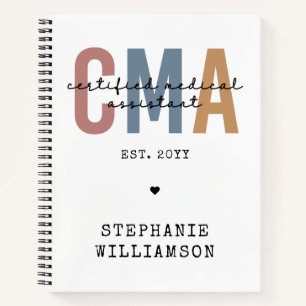 Custom CMA Certified Medical Assistant Notebook