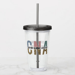 Custom CNA Certified Nursing Assistant Gifts Acrylic Tumbler