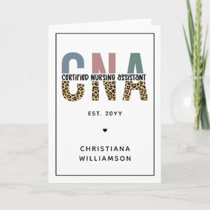 Custom CNA Certified Nursing Assistant Gifts Card