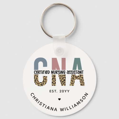 Custom CNA Certified Nursing Assistant Gifts Keychain