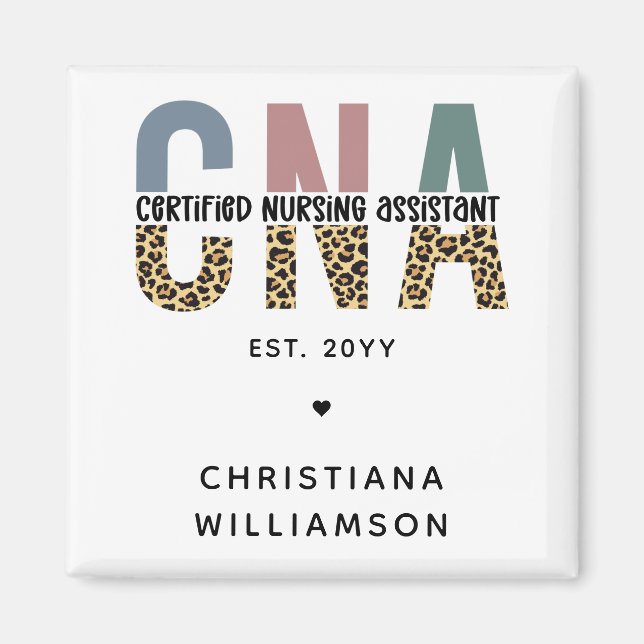 Custom CNA Certified Nursing Assistant Gifts Magnet (Front)