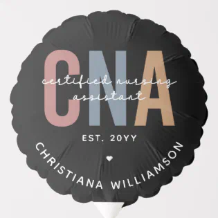 Custom CNA Retro Certified Nursing Assistant Gifts Balloon