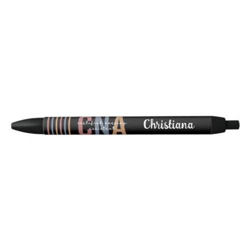 Custom CNA Retro Certified Nursing Assistant Gifts Black Ink Pen