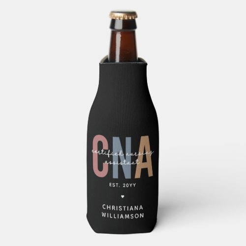 Custom CNA Retro Certified Nursing Assistant Gifts Bottle Cooler