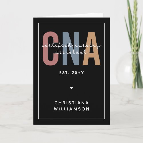 Custom CNA Retro Certified Nursing Assistant Gifts Card