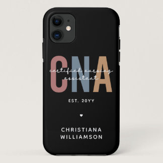 Custom CNA Retro Certified Nursing Assistant Gifts iPhone 11 Case