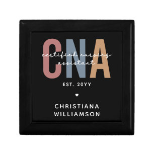 Custom CNA Retro Certified Nursing Assistant Gifts Gift Box