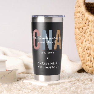 Custom CNA Retro Certified Nursing Assistant Gifts Insulated Tumbler