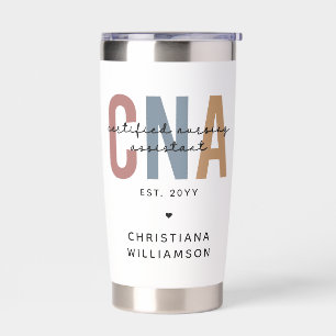 Custom CNA Retro Certified Nursing Assistant Gifts Insulated Tumbler