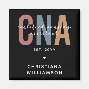 Custom CNA Retro Certified Nursing Assistant Gifts Magnet