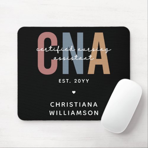 Custom CNA Retro Certified Nursing Assistant Gifts Mouse Pad