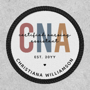 Custom CNA Retro Certified Nursing Assistant Gifts Patch