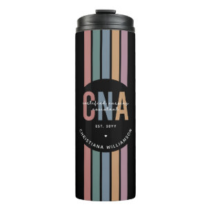 Custom CNA Retro Certified Nursing Assistant Gifts Thermal Tumbler