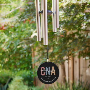 Custom CNA Retro Certified Nursing Assistant Gifts Wind Chime