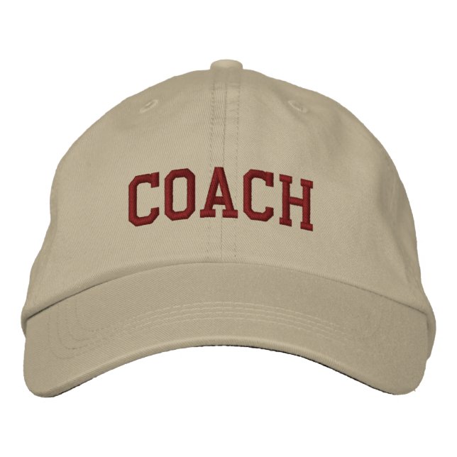Custom Coach Gift Embroidered Baseball Cap (Front)