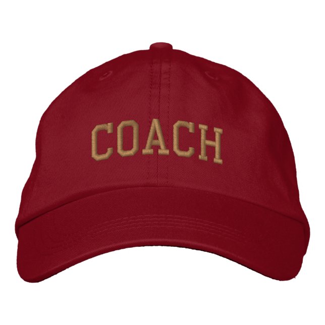 Custom Coach Gift Embroidered Baseball Cap (Front)